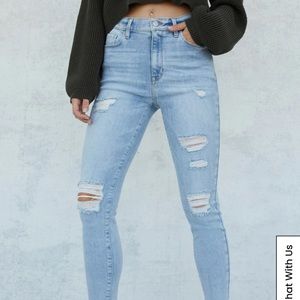 Pacsun High Rise Ripped Skinny Jeggings